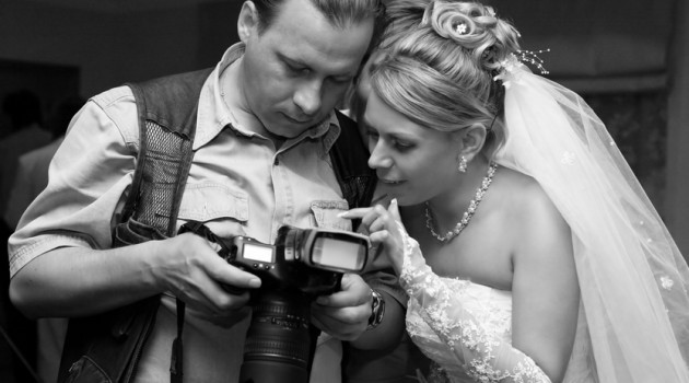 Bride and photographer